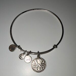 Alex and Ani Silver Charm Bangle